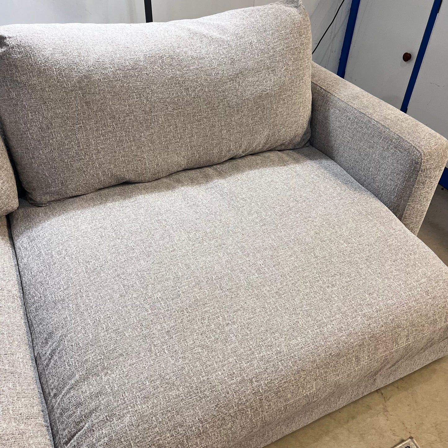 LIGHT GREY OAT FEATHER COUCH