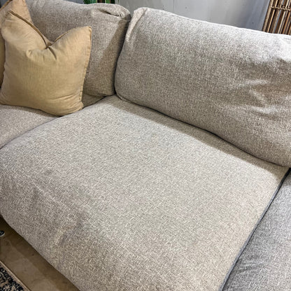 LIGHT GREY OAT FEATHER COUCH