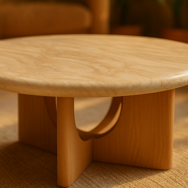 Annabella Travertine Stone Coffee Table