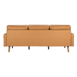 Tan Faux Leather Sofa