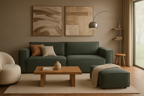 The Russo Throne – Forest Green Sofa