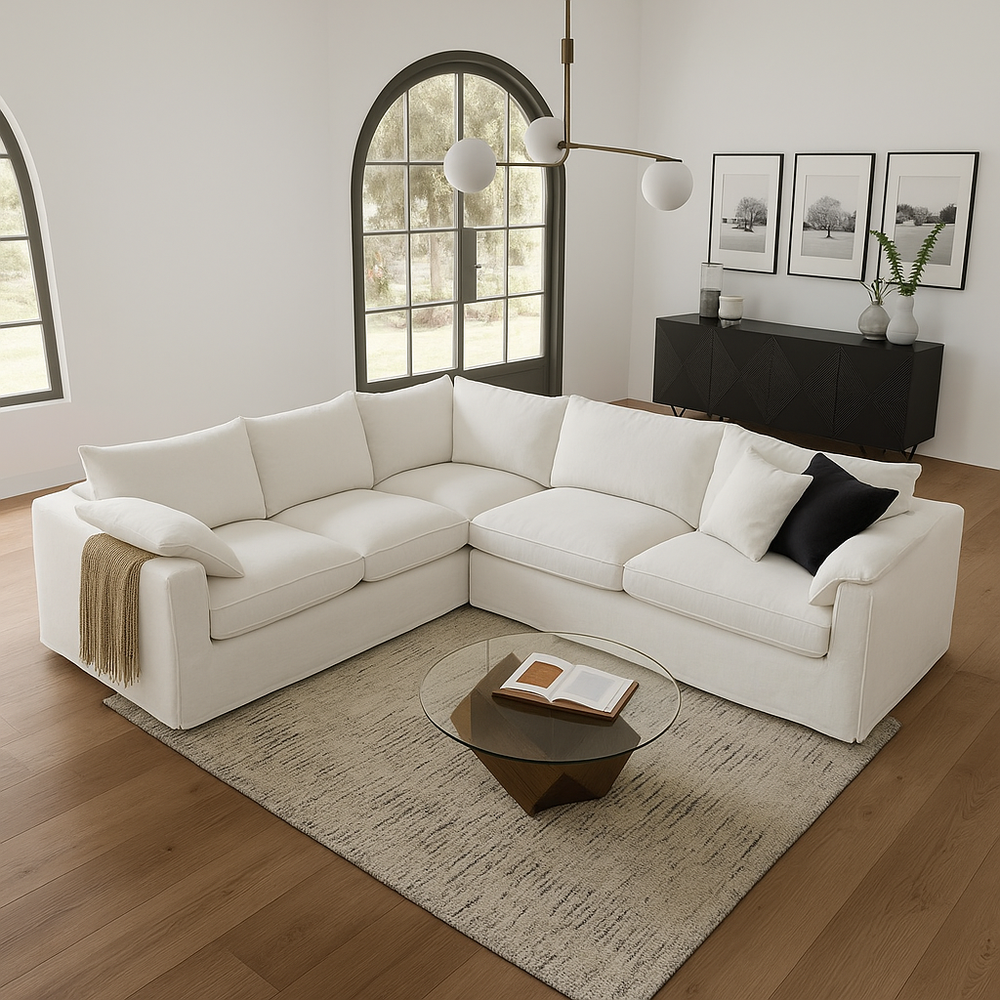 CALI SLIPCOVER CORNER COUCH