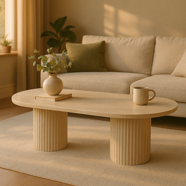 Emmy Travertine-look coffee table