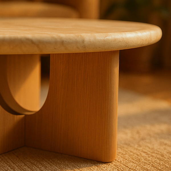 Annabella Travertine Stone Coffee Table