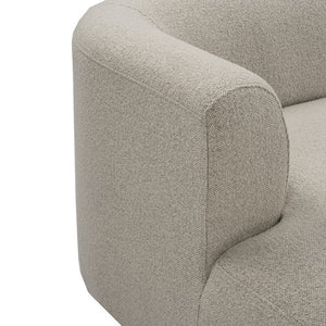 BOUCLE CURVED EDGED L SHAPE SOFA