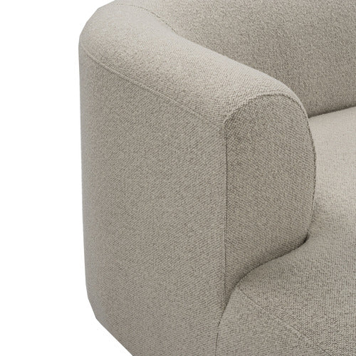 BOUCLE CURVED EDGED L SHAPE SOFA