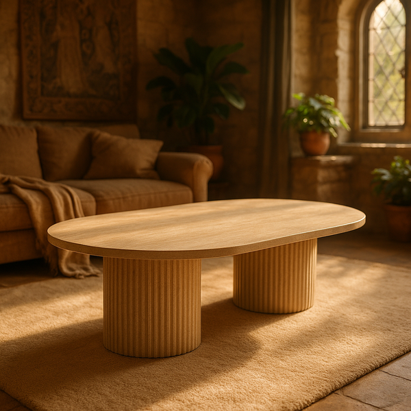 Emmy Travertine-look coffee table