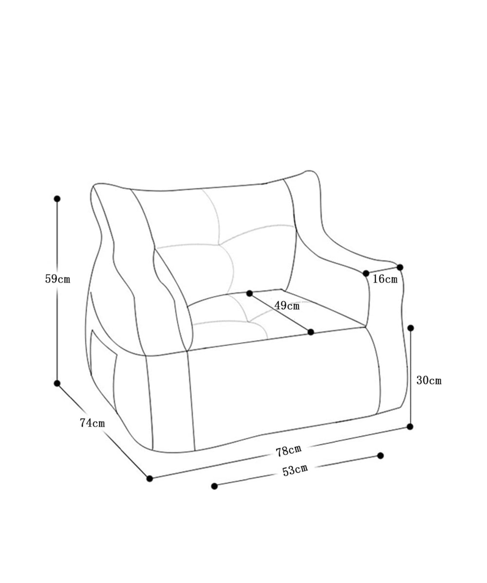 Blue (Aston) Bag Chair + Ottoman love sac