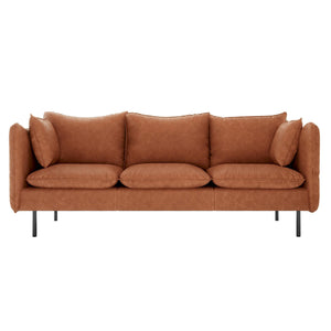 Regal Sovereign 3 Seater PU Leather Sofa by Lounge Kingdom - Supreme Comfort