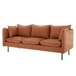 Regal Sovereign 3 Seater PU Leather Sofa by Lounge Kingdom - Supreme Comfort