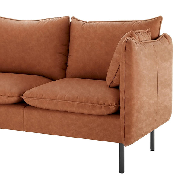 Regal Sovereign 3 Seater PU Leather Sofa by Lounge Kingdom - Supreme Comfort