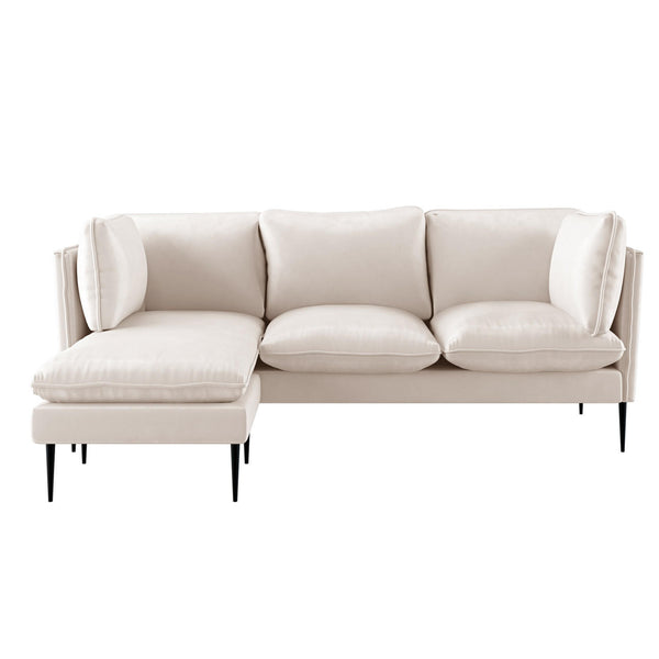 Opulent Velvet Chaise Lounge Fit for Royalty - Cream or Black