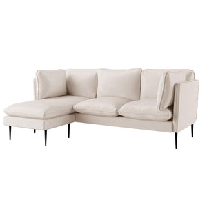 Opulent Velvet Chaise Lounge Fit for Royalty - Cream or Black