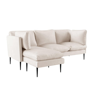 Opulent Velvet Chaise Lounge Fit for Royalty - Cream or Black