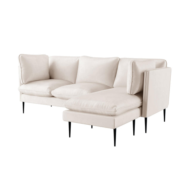 Opulent Velvet Chaise Lounge Fit for Royalty - Cream or Black