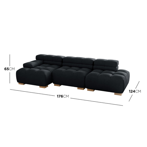 Regal Haven Velvet Sectional Sofa