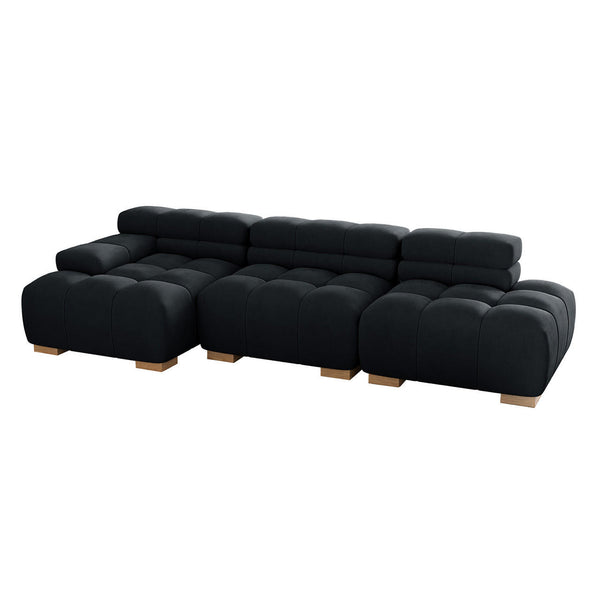 Regal Haven Velvet Sectional Sofa