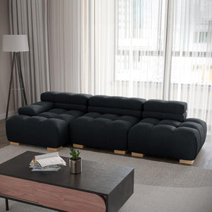 Regal Haven Velvet Sectional Sofa
