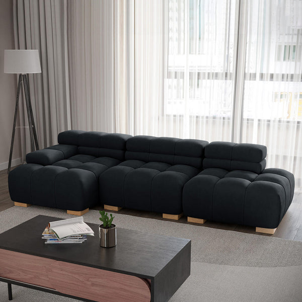Regal Haven Velvet Sectional Sofa