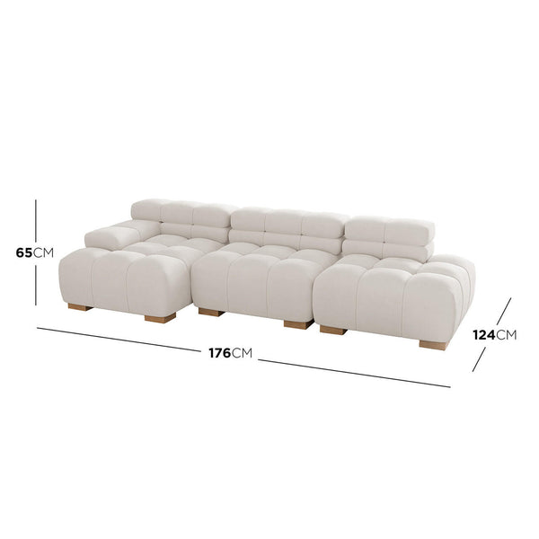 Regal Haven Velvet Sectional Sofa