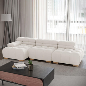 Regal Haven Velvet Sectional Sofa