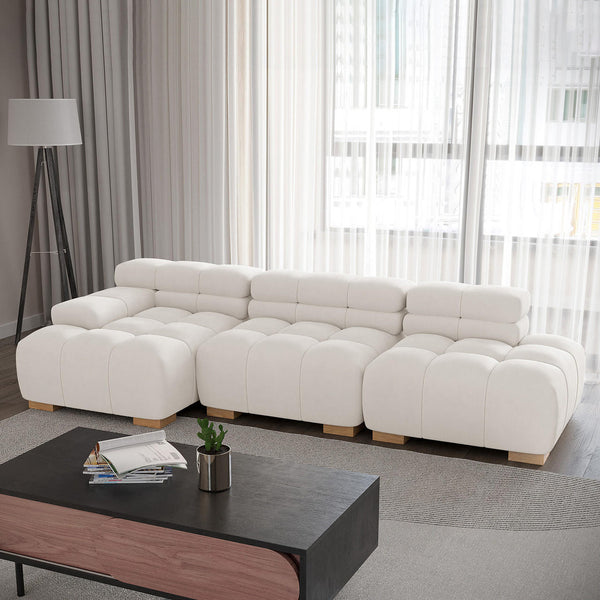 Regal Haven Velvet Sectional Sofa