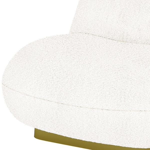 Lounge Kingdom - Kalie Swivel Boucle Throne - Cream White