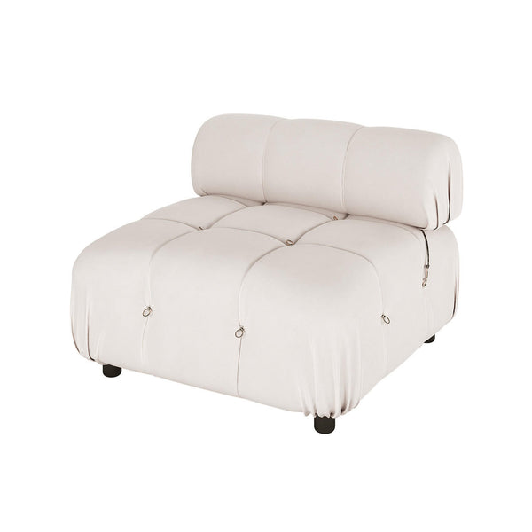 Keila 3 Seater Modular Tufted Velvet Sofa with Ottoman Set
