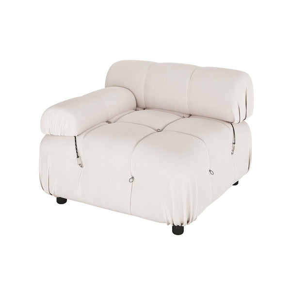 Keila 3 Seater Modular Tufted Velvet Sofa with Ottoman Set