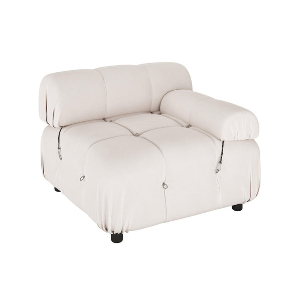 Keila 3 Seater Modular Tufted Velvet Sofa with Ottoman Set