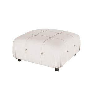 Keila 3 Seater Modular Tufted Velvet Sofa with Ottoman Set