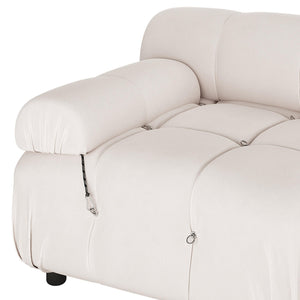 Keila 3 Seater Modular Tufted Velvet Sofa with Ottoman Set