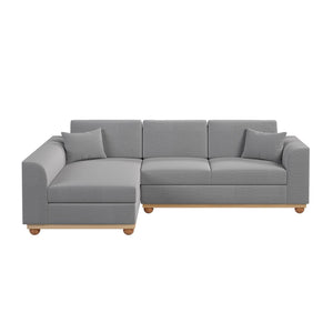 Laylah 3 Seater Fabric Hardwood Sofa With Left Chaise