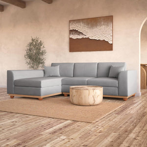 Laylah 3 Seater Fabric Hardwood Sofa With Left Chaise