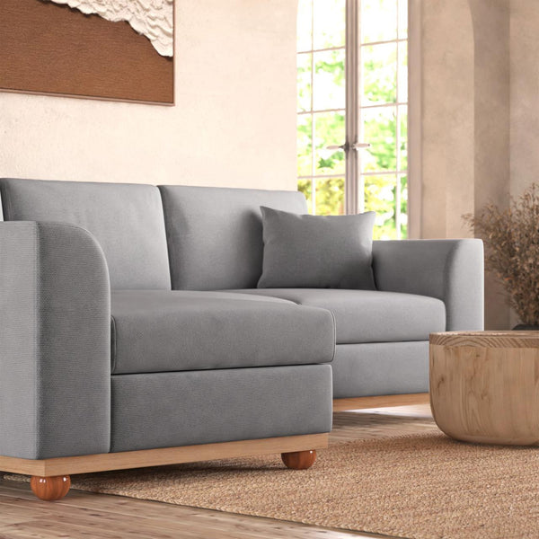 Laylah 3 Seater Fabric Hardwood Sofa With Left Chaise