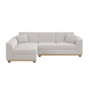 Laylah 3 Seater Fabric Hardwood Sofa With Left Chaise