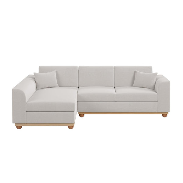 Laylah 3 Seater Fabric Hardwood Sofa With Left Chaise