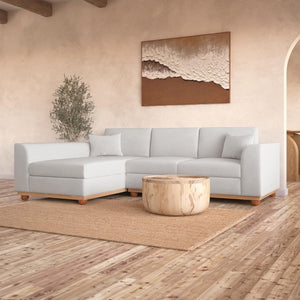 Laylah 3 Seater Fabric Hardwood Sofa With Left Chaise