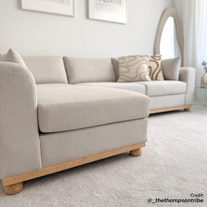 Laylah 3 Seater Fabric Hardwood Sofa With Left Chaise