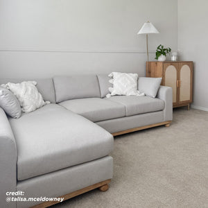 Laylah 3 Seater Fabric Hardwood Sofa With Left Chaise