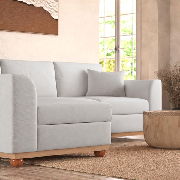 Laylah 3 Seater Fabric Hardwood Sofa With Left Chaise