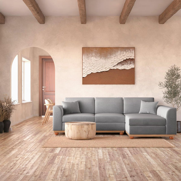 Laylah 3 Seater Hardwood Fabric Sofa With Right Chaise