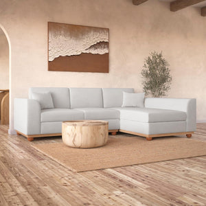 Laylah 3 Seater Hardwood Fabric Sofa With Right Chaise