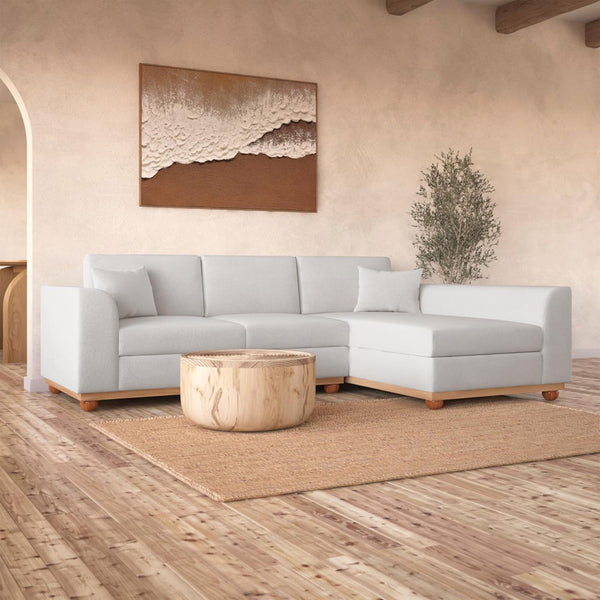Laylah 3 Seater Hardwood Fabric Sofa With Right Chaise