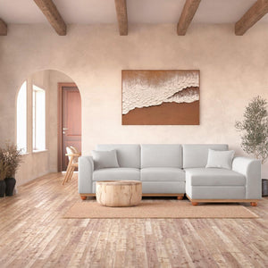 Laylah 3 Seater Hardwood Fabric Sofa With Right Chaise