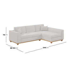 Laylah 3 Seater Hardwood Fabric Sofa With Right Chaise