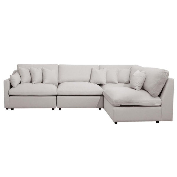 Millie 5-Seater Fabric Modular Sofa - Warm Light Grey