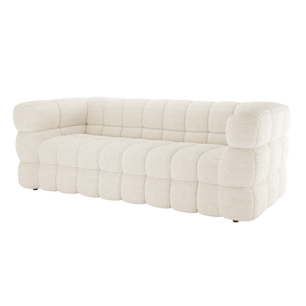Regal Comfort: The Sovereign's Embrace Boucle Sofa Set