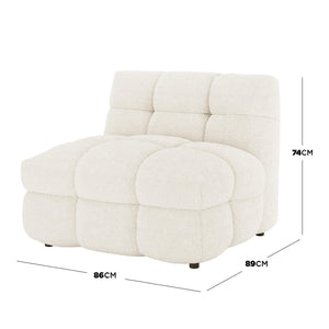 Regal Comfort: The Sovereign's Embrace Boucle Sofa Set