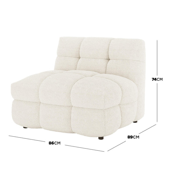 Regal Comfort: The Sovereign's Embrace Boucle Sofa Set